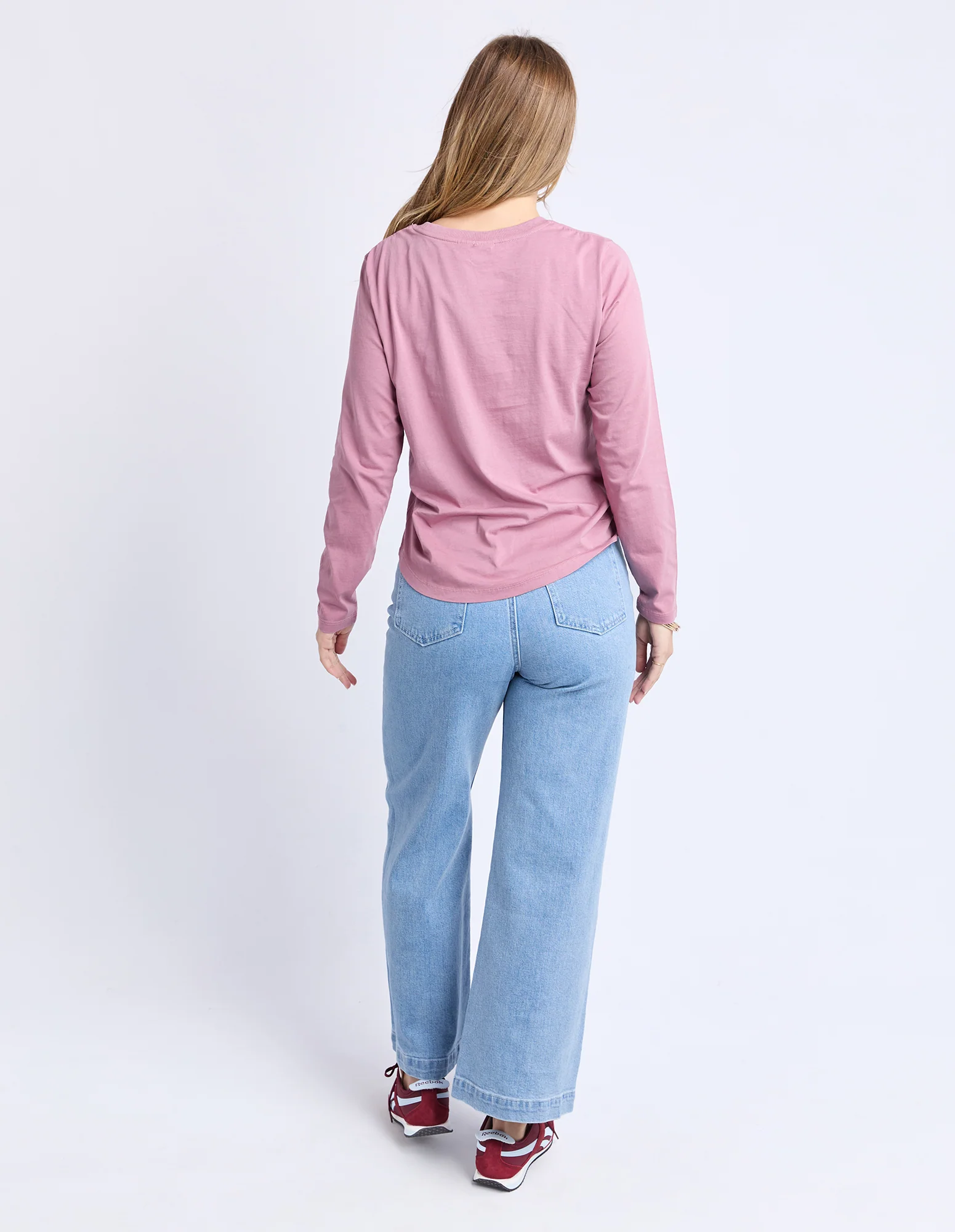 Signature Long Sleeve Tee Dusty Rose - Image 3