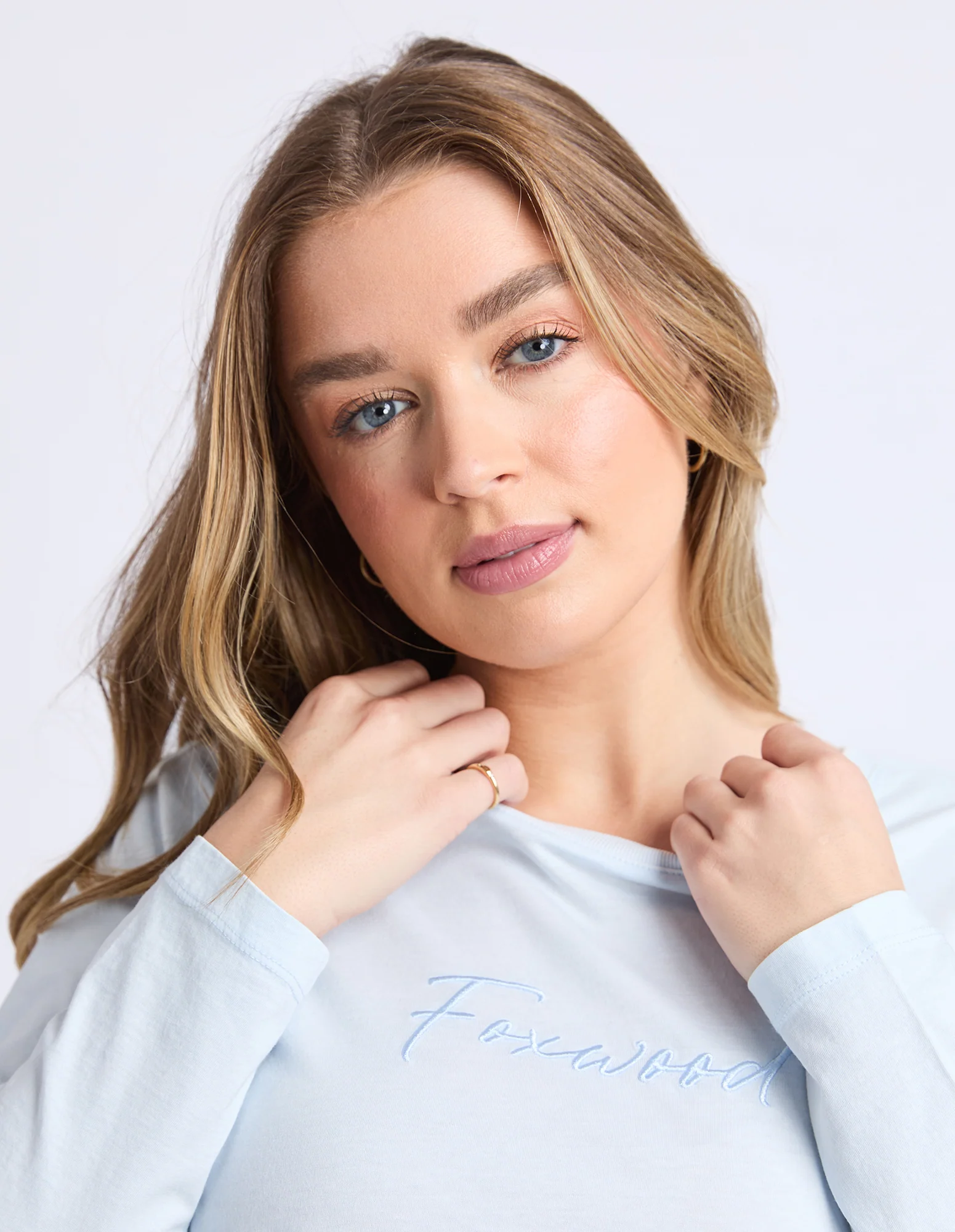 Signature Long Sleeve Tee Ice Blue - Image 5