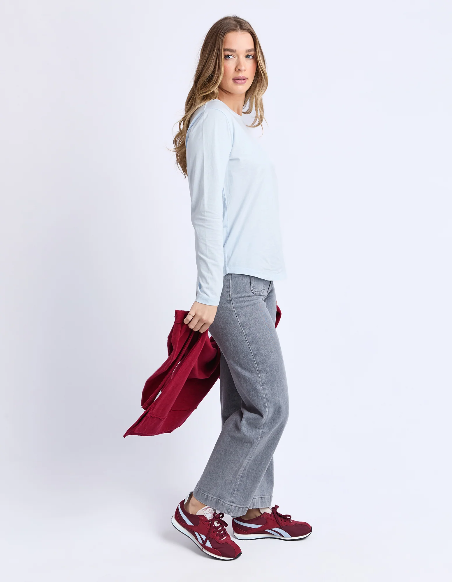 Signature Long Sleeve Tee Ice Blue - Image 6
