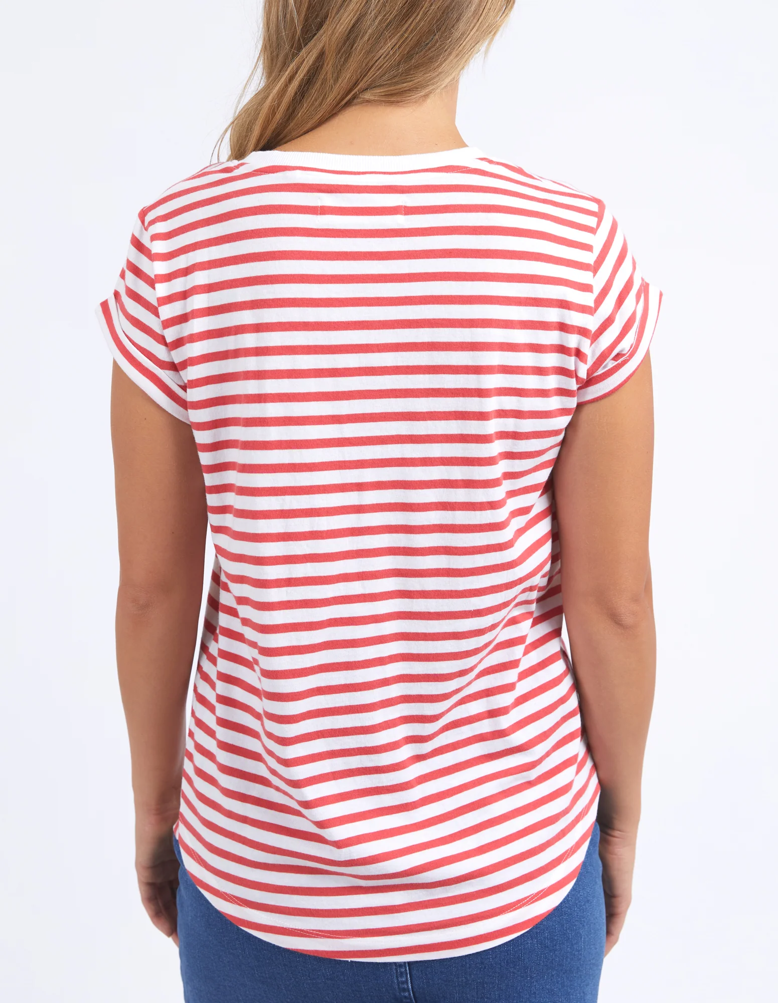 Signature Tee Cayenne/White Stripe - Image 3