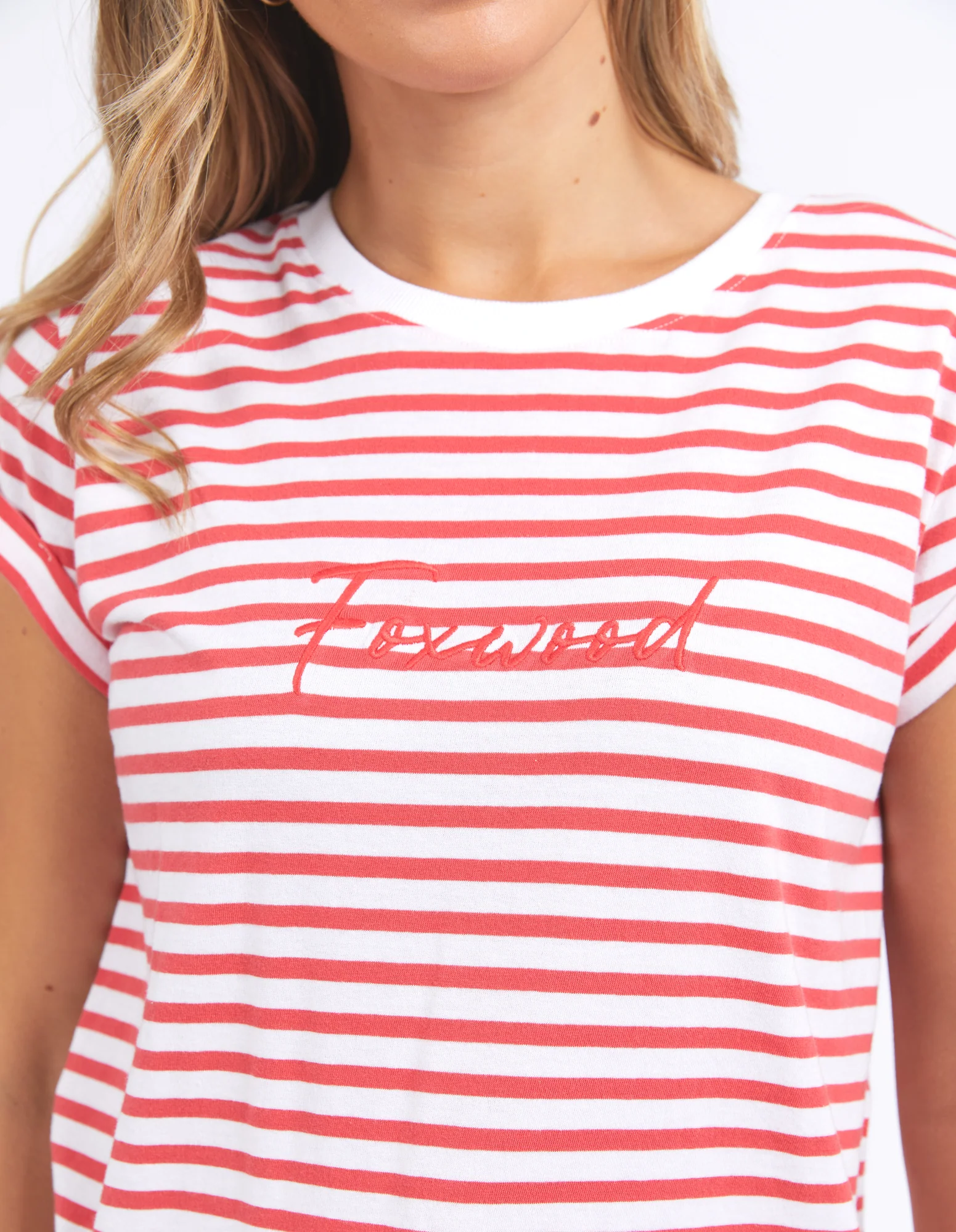 Signature Tee Cayenne/White Stripe - Image 5