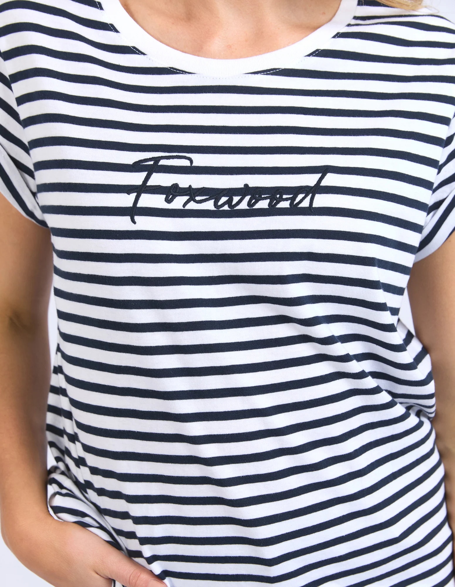 Signature Stripe Tee Dark Sapphire/White - Image 5