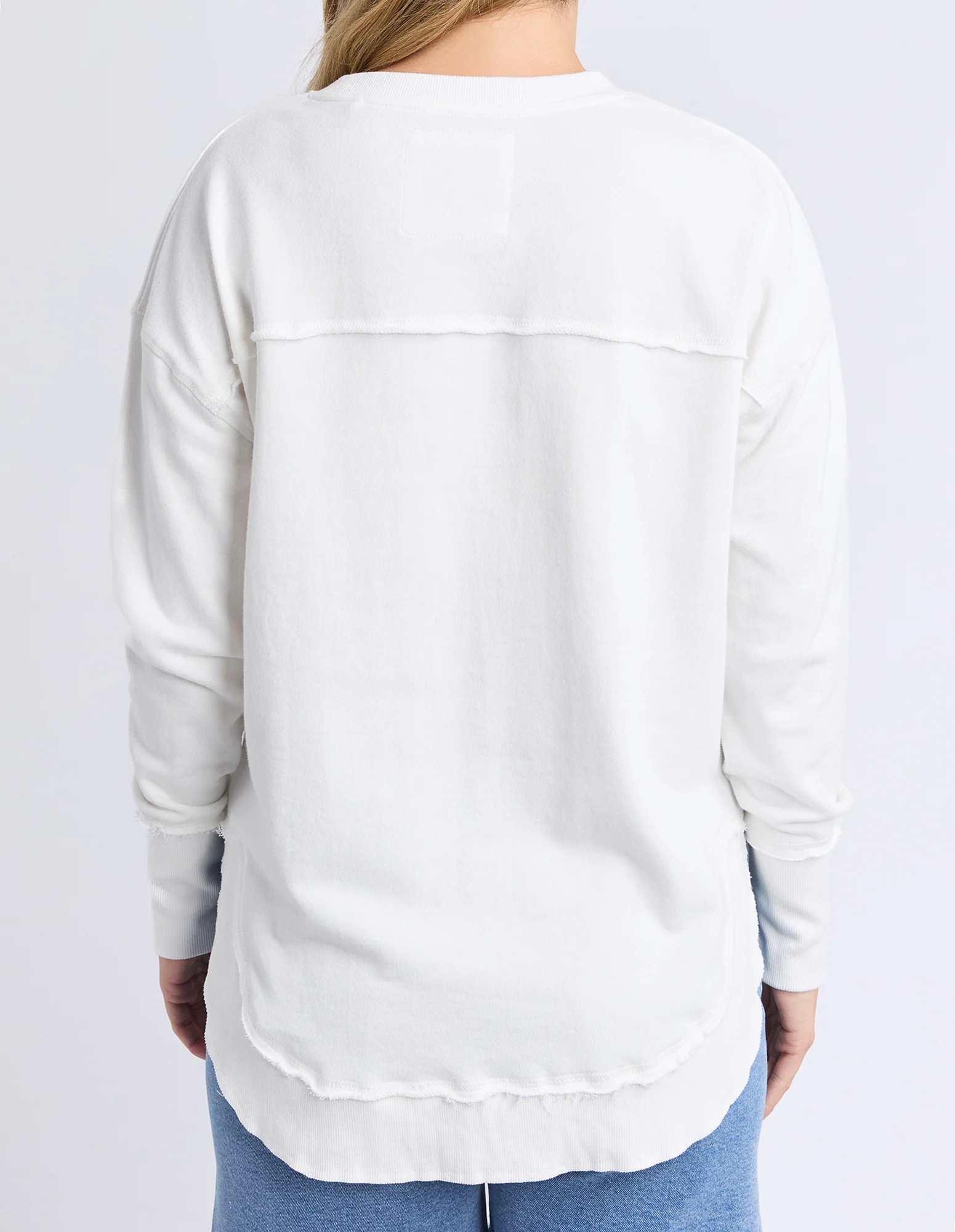 Simplified Tonal Crew Vintage Wht & Peach - Image 3