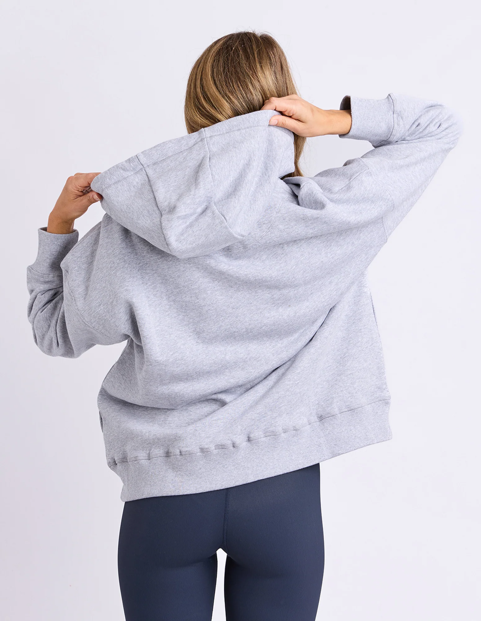 Stacey Oversized Hoodie Grey Marle - Image 3