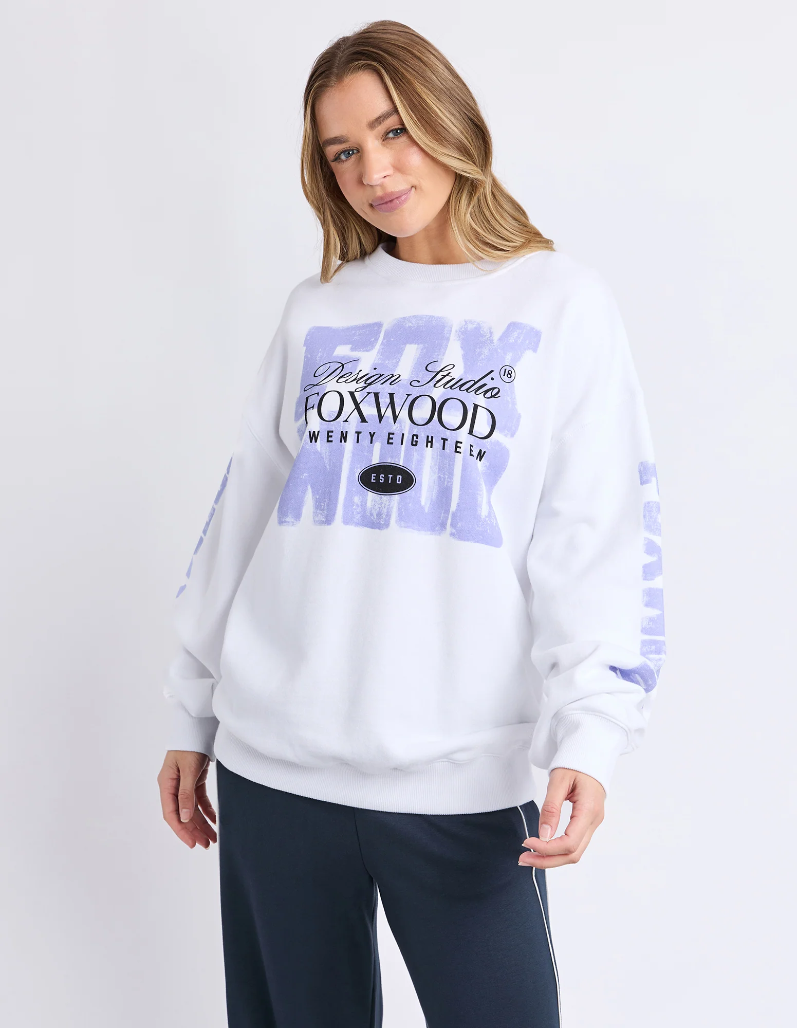 Workout Oversized Crew White - Image 2